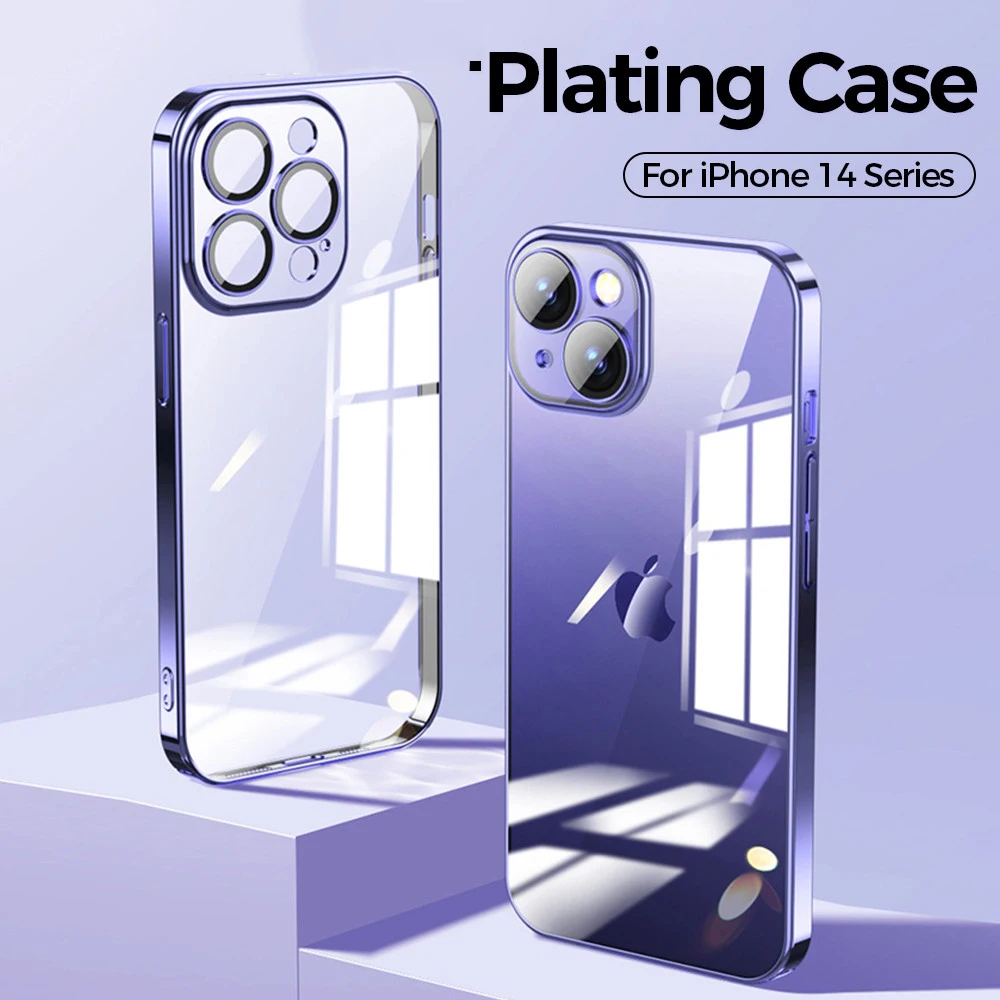 Clear Plating Phone Case For iPhone 14 13 12 11 Pro Max 13 Mini 8 7 Plus X XS XR SE 2020 2022 TPU+PC Shockproof Soft Back Covers
Clear Plating Phone Case For iPhone 14 13 12 11 Pro Max 13 Mini 8 7 Plus X XS XR SE 2020 2022 TPU+PC Shockproof Soft Back Covers