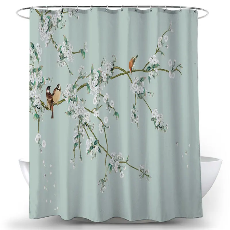 Flower Bird Shower Curtains Waterproof Bathroom Decor 3D Print Fabric Floral Shower Curtain Nature Scenery Bathroom Curtain,Hook
Flower Bird Shower Curtains Waterproof Bathroom Decor 3D Print Fabric Floral Shower Curtain Nature Scenery Bathroom Curtain,Hook