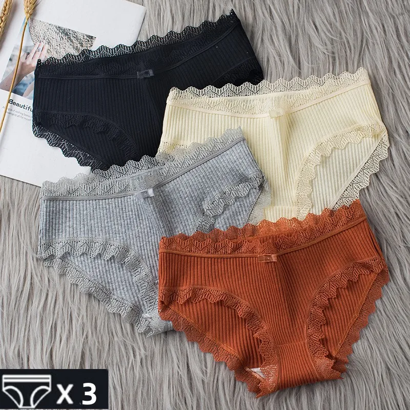 3PCS/lot Cotton Panties Women Comfortable Underwears Sexy Middle-Waisted Underpants Female Lingerie Big Size Ladies Briefs
3PCS/lot Cotton Panties Women Comfortable Underwears Sexy Middle-Waisted Underpants Female Lingerie Big Size Ladies Briefs