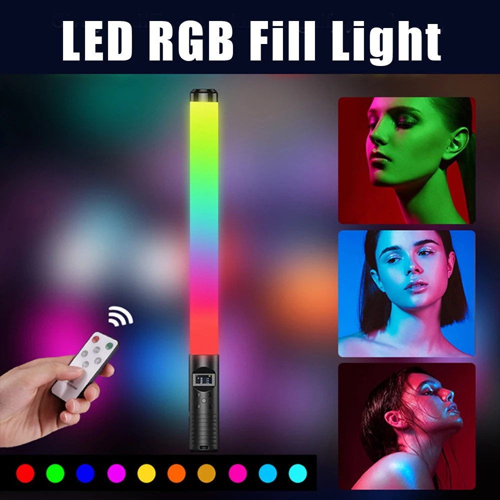 Photography Fill Light Selfie Projector RGB Colorful Light Tube Handheld Lighting LED Lamps Video Live Dng Novelty Neon Light
Photography Fill Light Selfie Projector RGB Colorful Light Tube Handheld Lighting LED Lamps Video Live Dng Novelty Neon Light