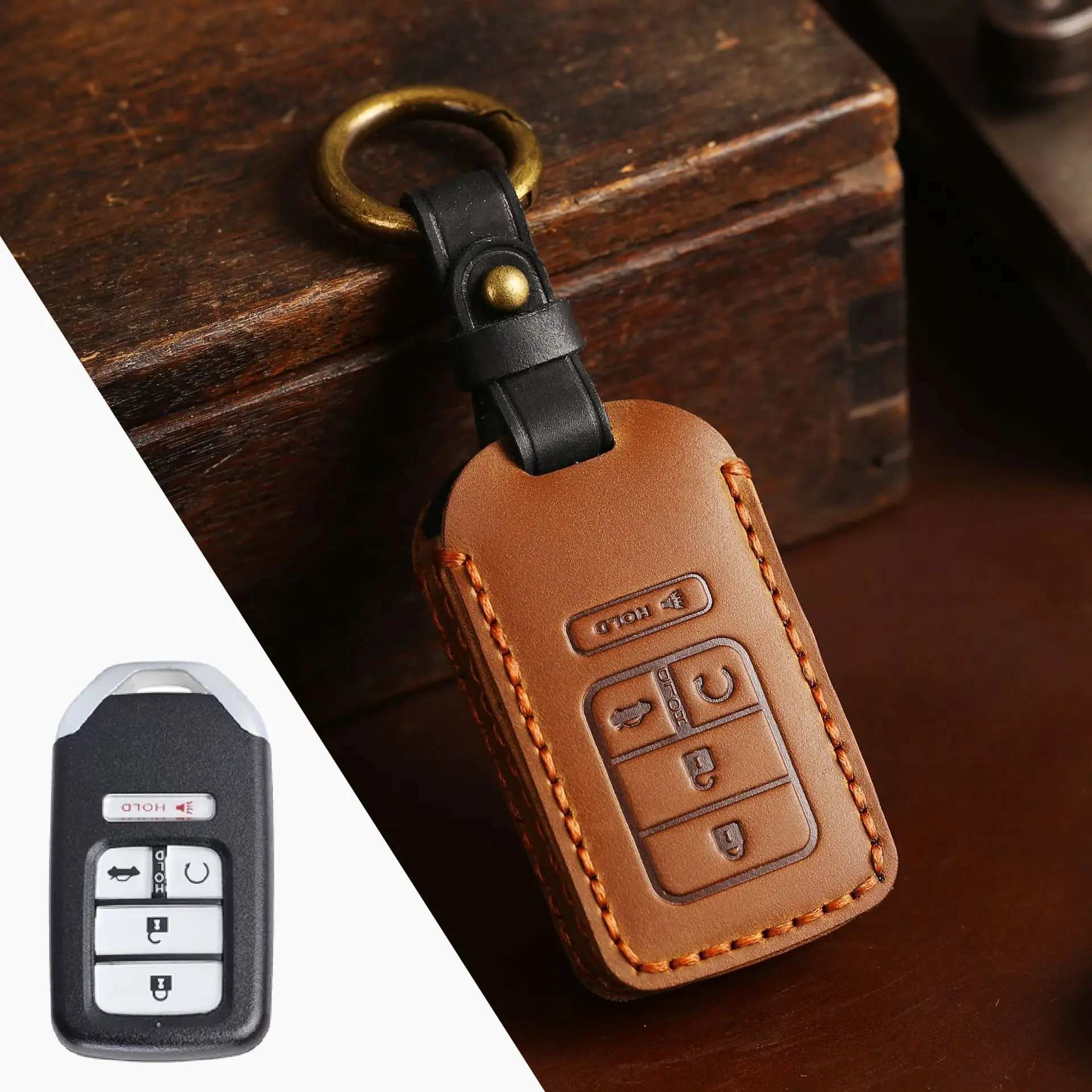Crazy Horse Leather Car Key Case Cover for 2017 2018 2019 2020 2021 Honda Civic Accord Pilot CR-V Car Accessories
Crazy Horse Leather Car Key Case Cover for 2017 2018 2019 2020 2021 Honda Civic Accord Pilot CR-V Car Accessories