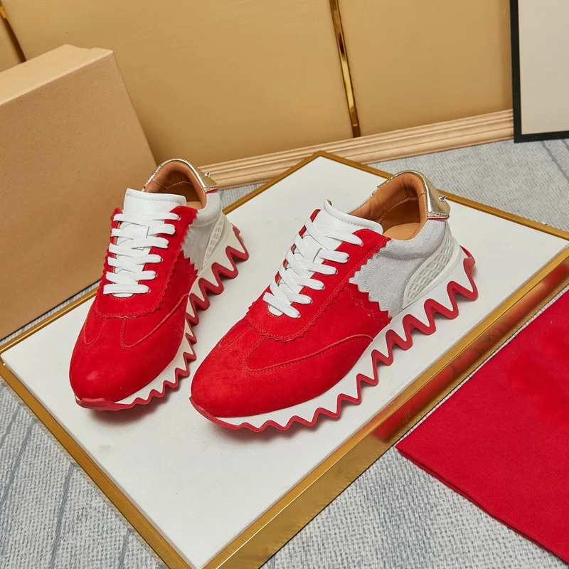 Luxury Brand Red Bottom Cl Shoes 2023 New inKorean Fashion Male Sneakers Red Gray Mixed-color Serrated Shape Casual Trainers
Luxury Brand Red Bottom Cl Shoes 2023 New inKorean Fashion Male Sneakers Red Gray Mixed-color Serrated Shape Casual Trainers