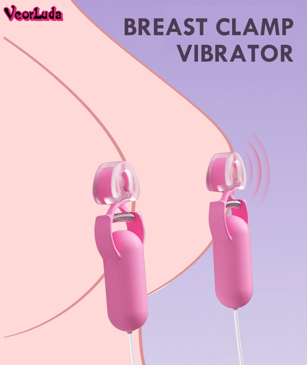 

10 Frequency Nipple Clamps Vibrating Breast Clips Nipple Stimulator Wired Vibrators Egg Sex Toys for Women Couples Fun
