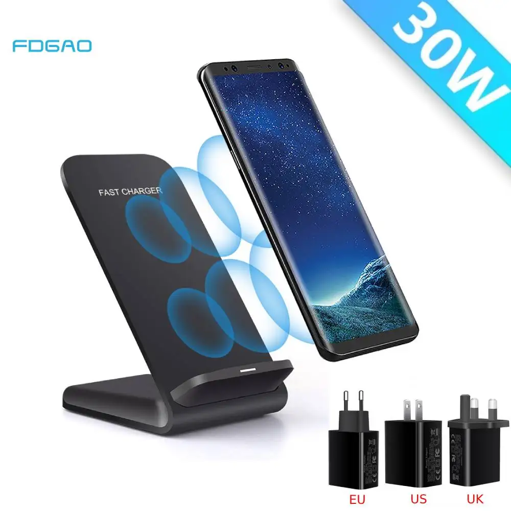 30W Wireless Charging Stand Holder Qi Induction Charger With Plug for Samsung S20 S10 Note 9 8 For iPhone 13 12 Pro X Xs Max Xr
30W Wireless Charging Stand Holder Qi Induction Charger With Plug for Samsung S20 S10 Note 9 8 For iPhone 13 12 Pro X Xs Max Xr