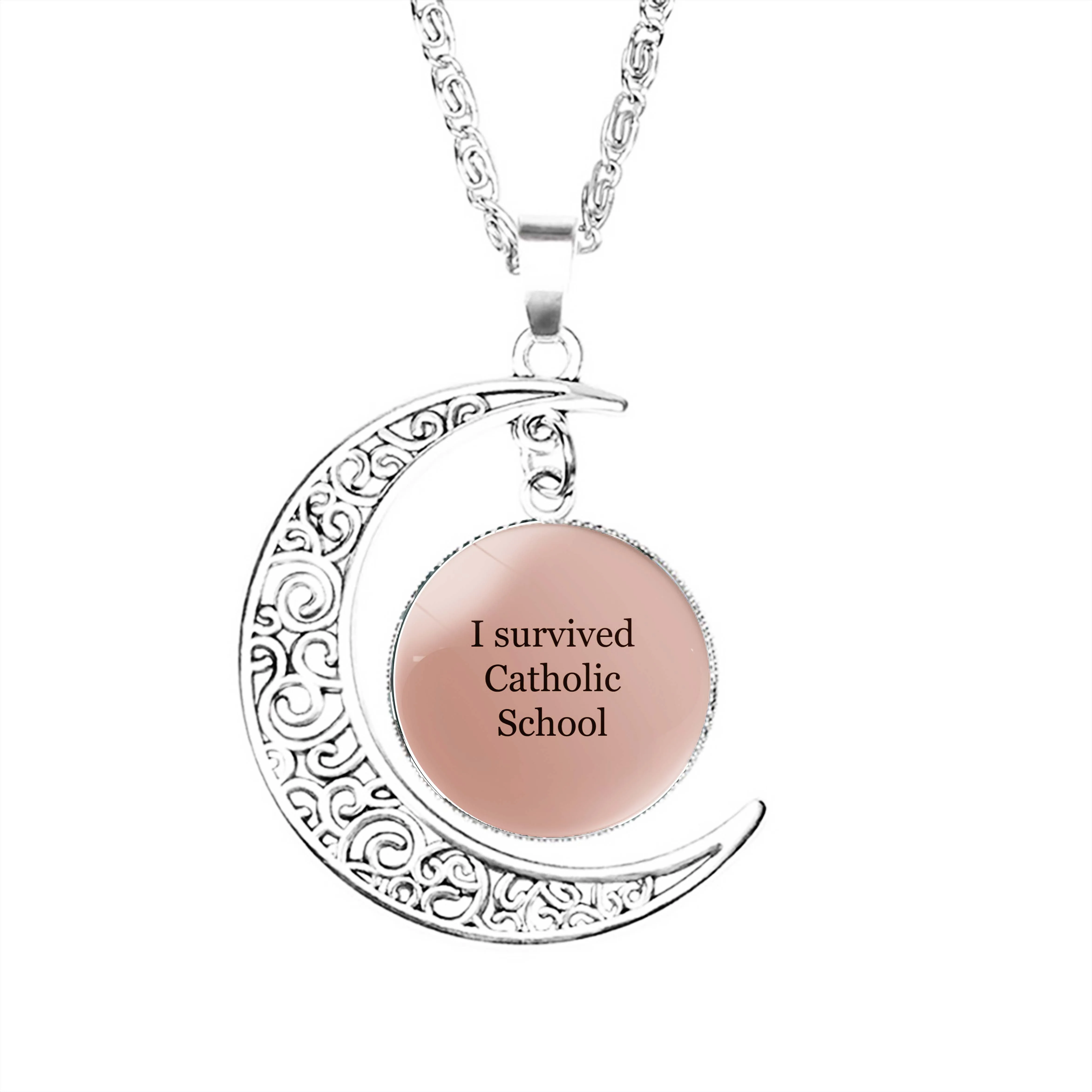 I Survived Catholic School Moon Necklace Charm Gifts Jewelry Boy Chain Lady Lovers Fashion Dome Pendant Girls Glass
I Survived Catholic School Moon Necklace Charm Gifts Jewelry Boy Chain Lady Lovers Fashion Dome Pendant Girls Glass