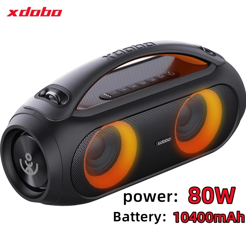 

Xdobo Vibe Plus 80W Caixa De Som Bluetooth Speaker Portable Wireless Subwoofer Hometheater Bass Stereo Surround TWS Interconnect