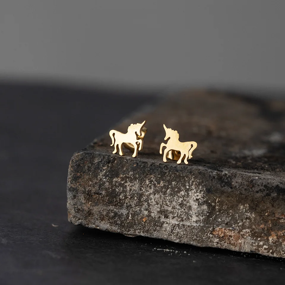 TULX Stainless Steel Stud Earring For Women Man Tiny Cute Unicorn Earrings Horse Animal Piercing Earring Jewelry Drop Shipping
TULX Stainless Steel Stud Earring For Women Man Tiny Cute Unicorn Earrings Horse Animal Piercing Earring Jewelry Drop Shipping