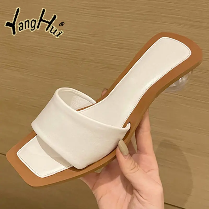 Transparent Round High-heeled Pumps 2023 Fashion Anti-slip Retro Outdoor All-match Casual Temperament Women's Slippers Summer
Transparent Round High-heeled Pumps 2023 Fashion Anti-slip Retro Outdoor All-match Casual Temperament Women's Slippers Summer