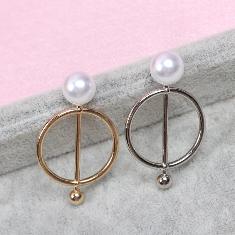 

Round Brooches Pearl Circle Brooch Women's Elegant Clothing Shawl Scarf Buckle Pins Jewelry T-shirt Corner Knotted Buckles