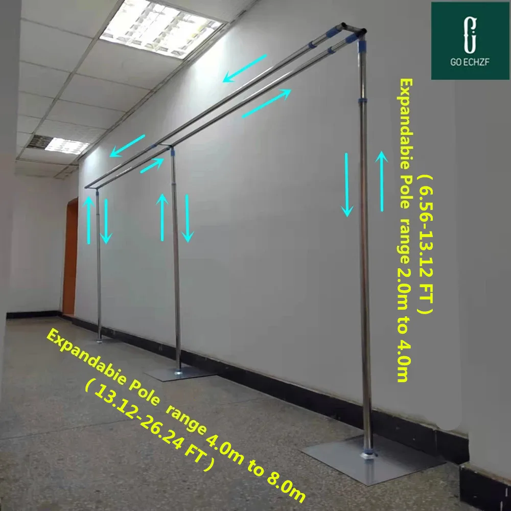 4MX8M Doubled Hanger Wedding Backdrop Stand with Expandable Rods Backdrop Frame Adjustable Stainless Steel Pipe Wedding Props 
4MX8M Doubled Hanger Wedding Backdrop Stand with Expandable Rods Backdrop Frame Adjustable Stainless Steel Pipe Wedding Props