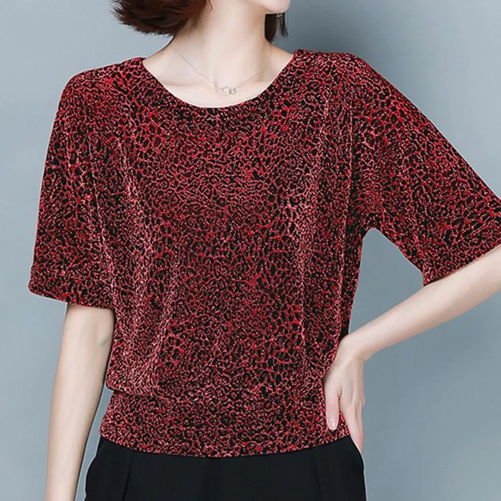 Plus Size Blusas Sequin T-shirts Shiny Summer Elegant T-Shirts Fashion Women Short Sleeve Tops Ropa Mujer
Plus Size Blusas Sequin T-shirts Shiny Summer Elegant T-Shirts Fashion Women Short Sleeve Tops Ropa Mujer