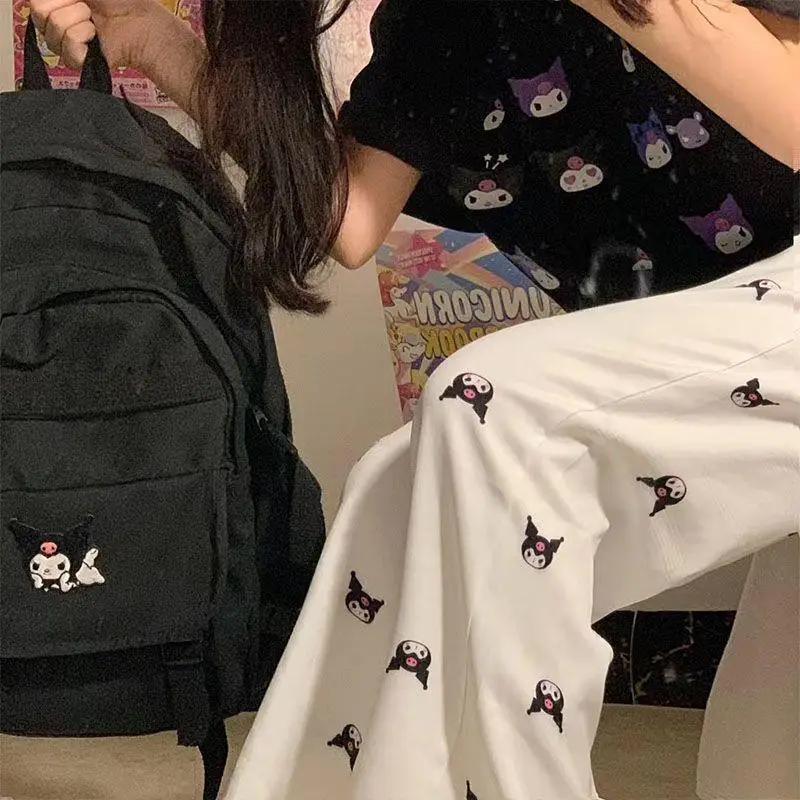 Kawaii Sanrios аниме серия Kuromi тонкие японские широкие брюки на весну и осень милые свободные повседневные брюки для девочек в общежитии
Kawaii Sanrios аниме серия Kuromi тонкие японские широкие брюки на весну и осень милые свободные повседневные брюки для девочек в общежитии