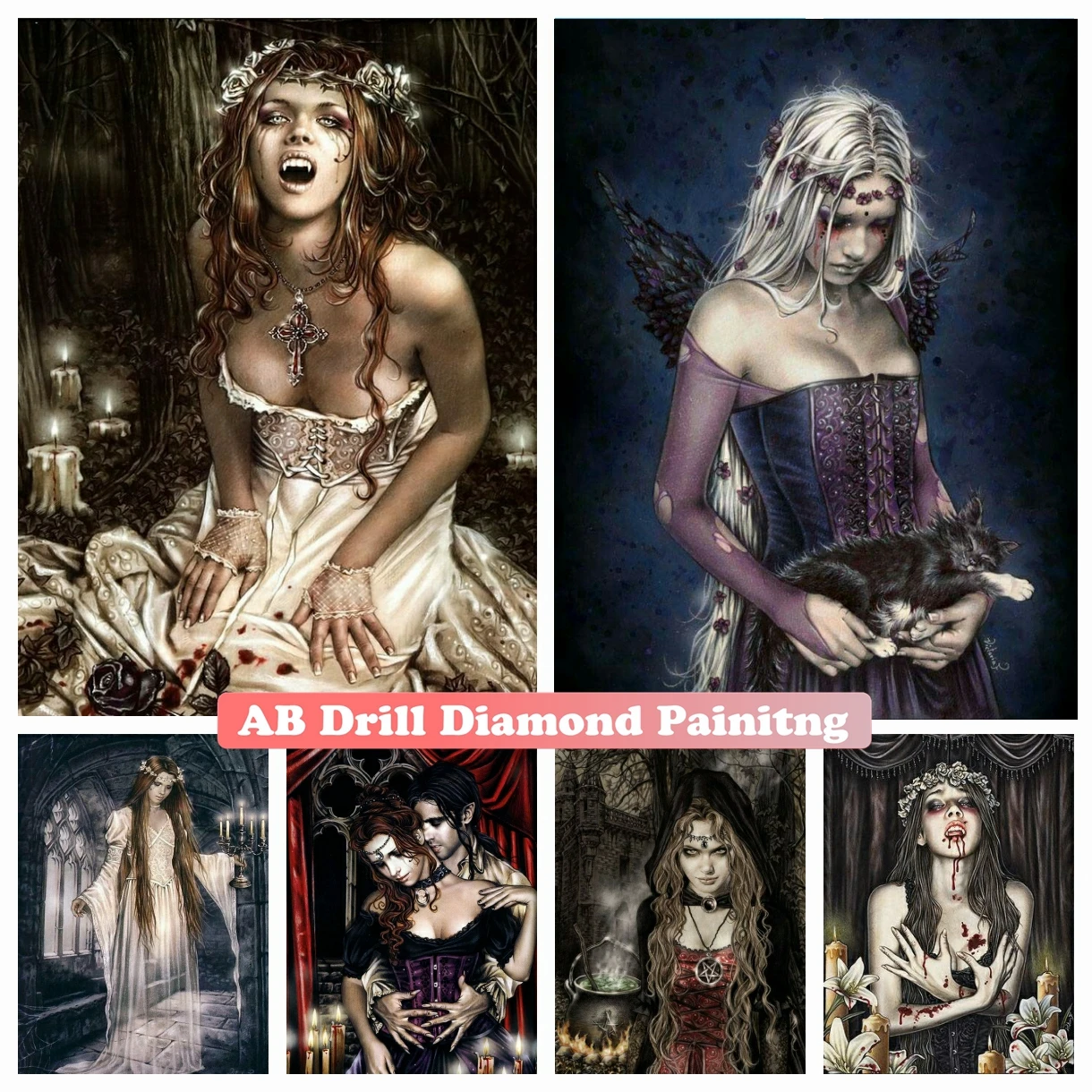 Victoria Frances Vampire Girl 5D DIY AB Diamond Painting Full Diamond Mosaic Gothic Dark Witch Art Cross Stitch Kits Home Decor
Victoria Frances Vampire Girl 5D DIY AB Diamond Painting Full Diamond Mosaic Gothic Dark Witch Art Cross Stitch Kits Home Decor