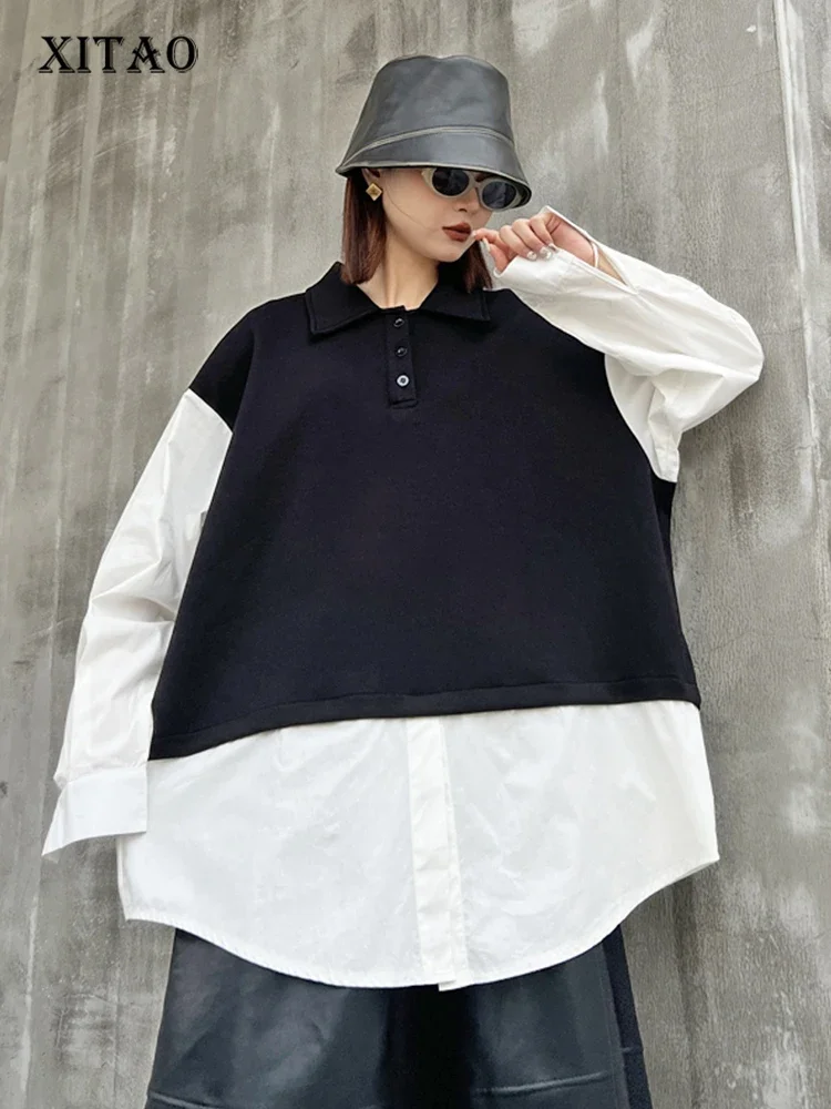 XITAO Casual Shirt Black White Contrast Color Splicing False Two Pieces Sets Women Casual Shirt 2023 Autumn New Top ZZ0165
XITAO Casual Shirt Black White Contrast Color Splicing False Two Pieces Sets Women Casual Shirt 2023 Autumn New Top ZZ0165