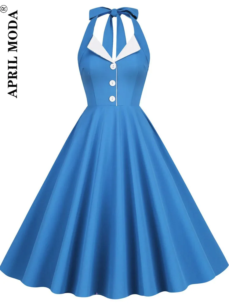 2023 хлопок синий лоскутный винтажный летний расклешенный вечерние платья с открытой спиной женское Ретро 50s рокабилли ТРАПЕЦИЕВИДНОЕ подиумное женское платье 
2023 хлопок синий лоскутный винтажный летний расклешенный вечерние платья с открытой спиной женское Ретро 50s рокабилли ТРАПЕЦИЕВИДНОЕ подиумное женское платье