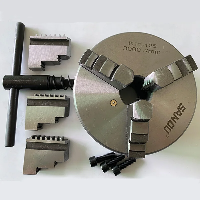 3-х кулачковый токарный патрон 125 мм, металлический токарный патрон, Самоцентрирующийся 5 
3-х кулачковый токарный патрон 125 мм, металлический токарный патрон, Самоцентрирующийся 5