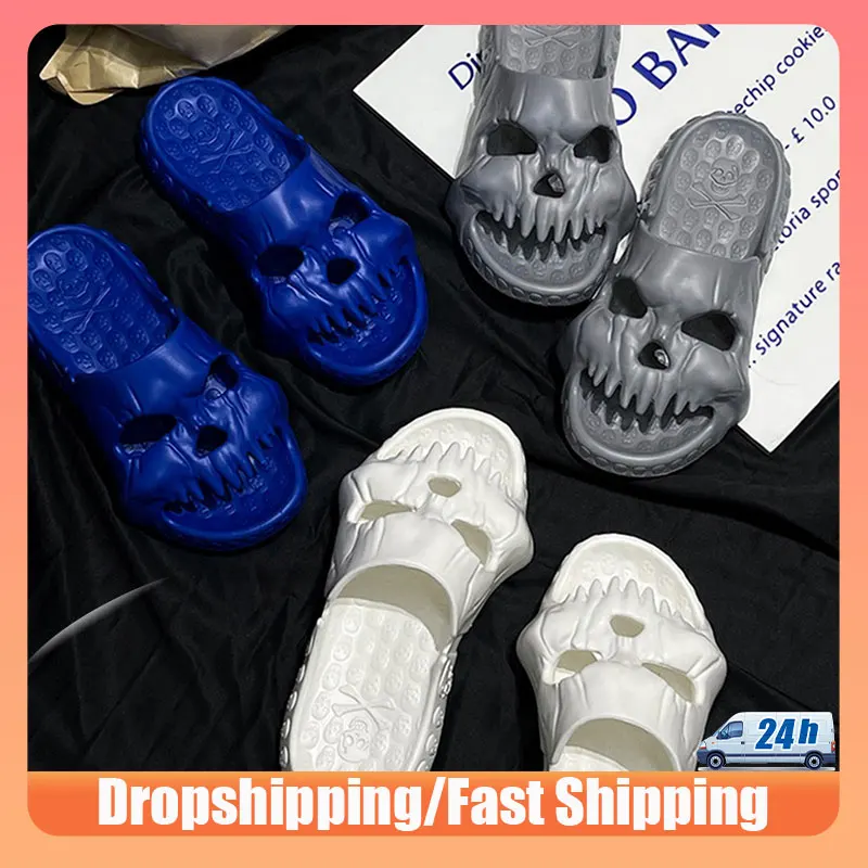 Fashion Summer Slippers Women Men Personalized Skull Soft Thick Sole Slippe Flat Unisex Beach Sandal New Home Outdoor Wear Shoes
Fashion Summer Slippers Women Men Personalized Skull Soft Thick Sole Slippe Flat Unisex Beach Sandal New Home Outdoor Wear Shoes