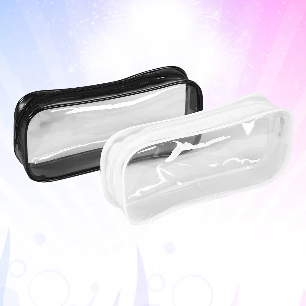 2 Pcs PVC Pencil Pouches Transparent Fashion Pencil Cases Student Stationery Storage Bags (White + Black)
2 Pcs PVC Pencil Pouches Transparent Fashion Pencil Cases Student Stationery Storage Bags (White + Black)