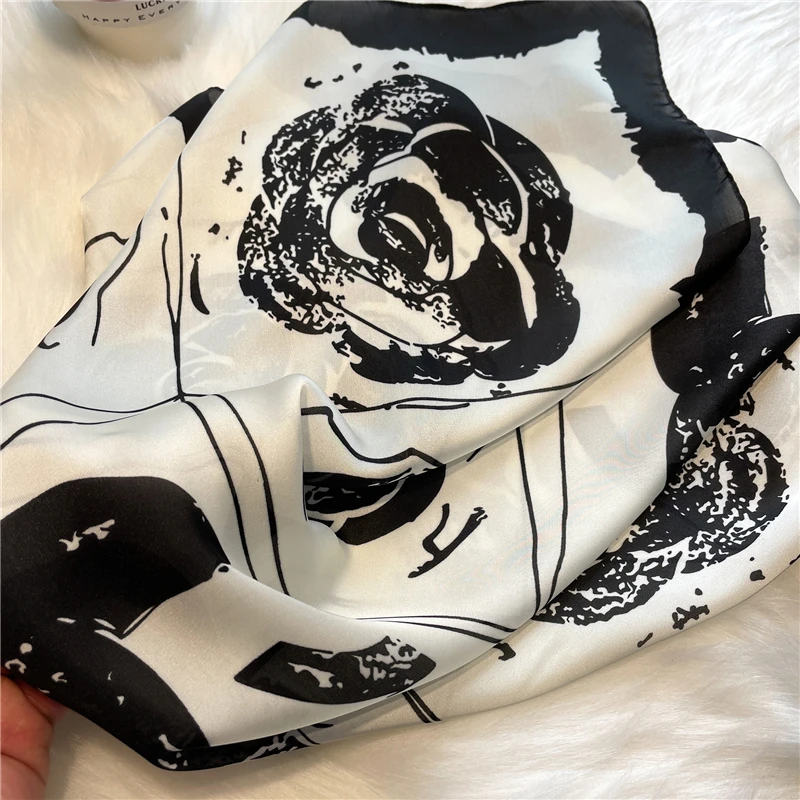 2022 Brand 70cm Silk Feeling Scarf Women Summer Shawl Wraps Neck Tie Female Hair Hand Headkerchief Hijab Bandana Echarpe New
2022 Brand 70cm Silk Feeling Scarf Women Summer Shawl Wraps Neck Tie Female Hair Hand Headkerchief Hijab Bandana Echarpe New