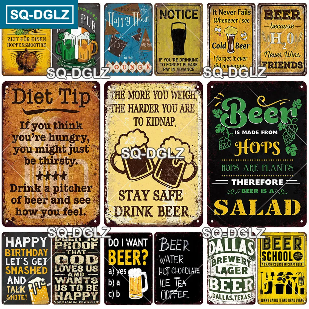 Drink Beer Diet Tip Metal Sign Vintage Plaque Tin Sign Wall Decor For Home Bar Pub Metal Crafts Retro Wine Service Poster Custom
Drink Beer Diet Tip Metal Sign Vintage Plaque Tin Sign Wall Decor For Home Bar Pub Metal Crafts Retro Wine Service Poster Custom