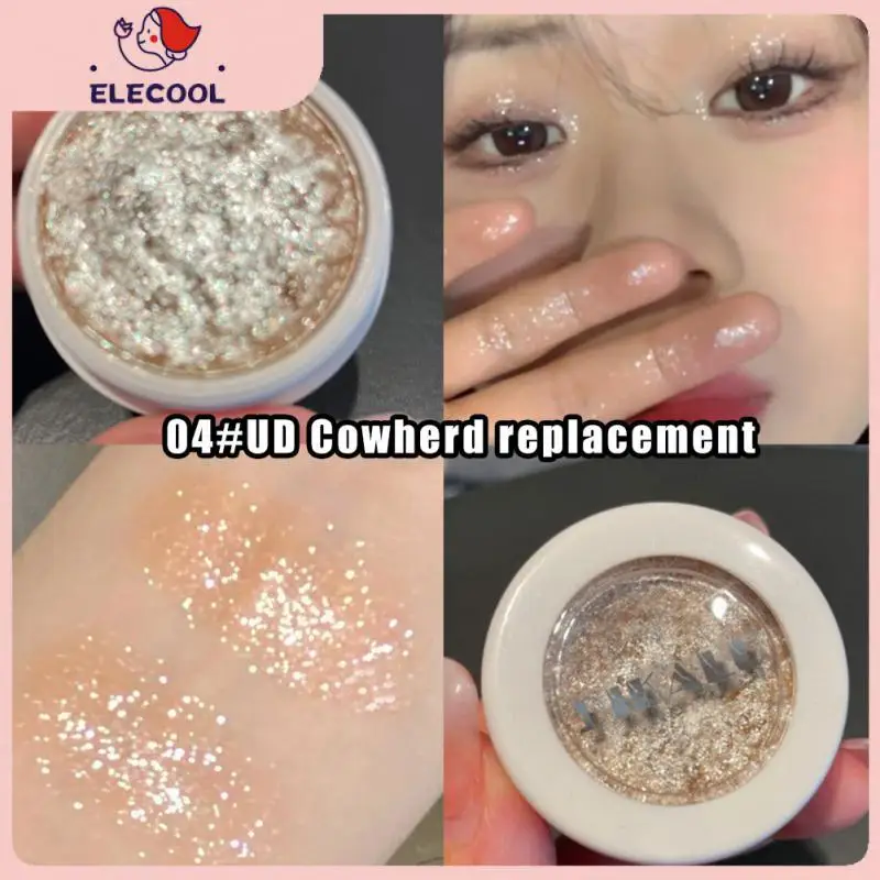 

5Colors Glitter Eye Shadow Pearlescent Sequins Long Lasting Shimmer Earth Eyeshadow Highlighter Monochrome Eye Shadow Makeup