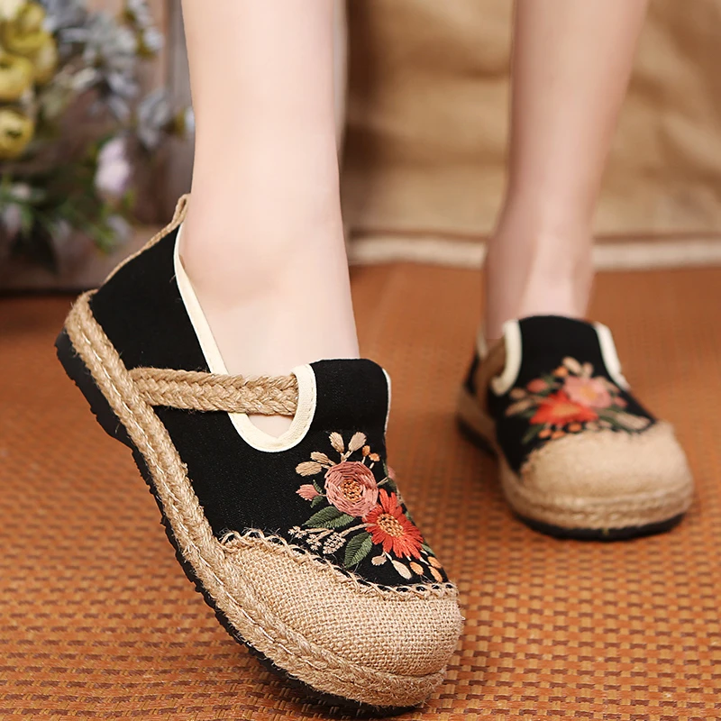 Flats Women Shoes Embroider Retro Cotton Linen Round Toe 2022 New Handmade Casual Concise Comfortable Ladies Shoes 
Flats Women Shoes Embroider Retro Cotton Linen Round Toe 2022 New Handmade Casual Concise Comfortable Ladies Shoes