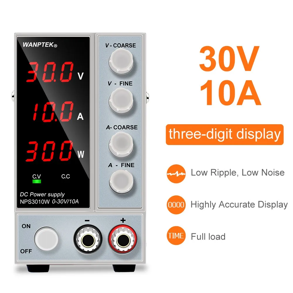 NPS306W NPS3010W Digital Switching Regulated Adjustable DC Power Supply With Power Display 30V6A/30V/10A 0.1V/0.01A/0.01W US UA
NPS306W NPS3010W Digital Switching Regulated Adjustable DC Power Supply With Power Display 30V6A/30V/10A 0.1V/0.01A/0.01W US UA