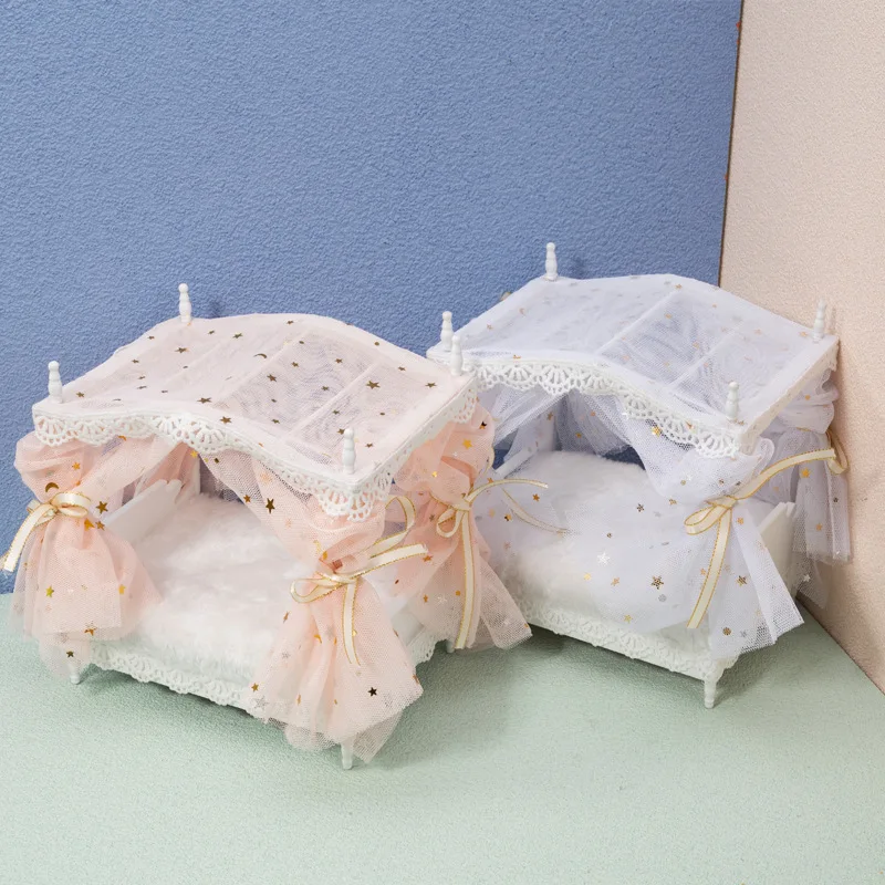 Cute Mini Doll Bed Bedroom Accessories Wooden Princess Canopy Bed Shooting Props Toys Dollhouse Princess Bed for 1/12 Doll House
Cute Mini Doll Bed Bedroom Accessories Wooden Princess Canopy Bed Shooting Props Toys Dollhouse Princess Bed for 1/12 Doll House