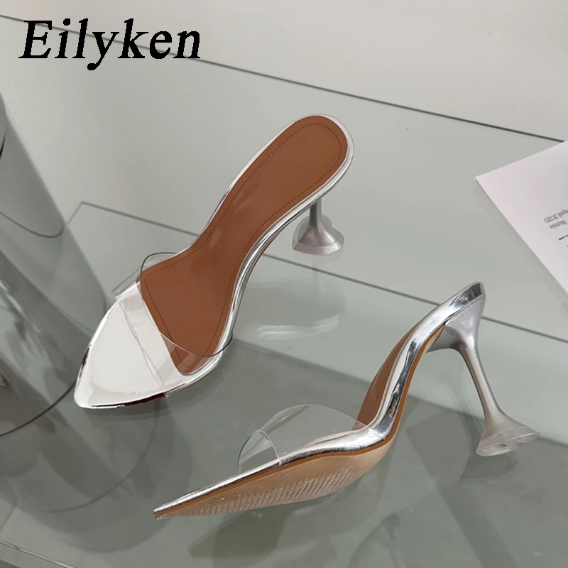 Eilyken/Новый дизайн; Прозрачные прозрачные женские шлепанцы из пвх; Летние женские туфли с острым носком на высоком каблуке для свадьбы и выпускного
Eilyken/Новый дизайн; Прозрачные прозрачные женские шлепанцы из пвх; Летние женские туфли с острым носком на высоком каблуке для свадьбы и выпускного