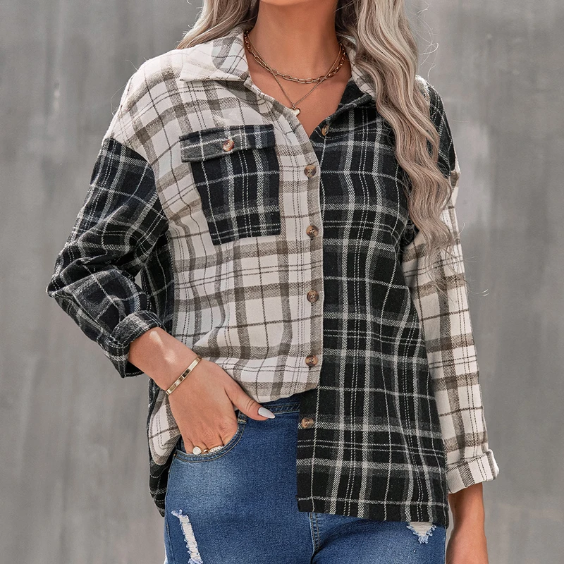 Shirts For Women Plaid Long Sleeve Button Up Shirt Collared Tops And Blouse 2022 Autumn Spring Fashion Loose Casual Blusas
Shirts For Women Plaid Long Sleeve Button Up Shirt Collared Tops And Blouse 2022 Autumn Spring Fashion Loose Casual Blusas
