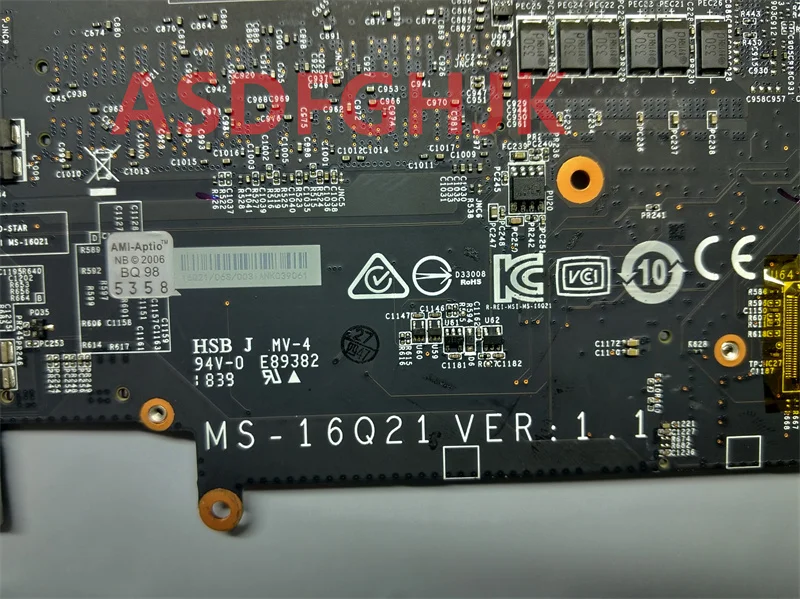 Используется для материнской платы MSI GS65 GS65VR MS-16Q2 с/SR3YY i7 8750H CPU GTX1060 GPU 6GB протестирован 100%
Используется для материнской платы MSI GS65 GS65VR MS-16Q2 с/SR3YY i7 8750H CPU GTX1060 GPU 6GB протестирован 100%