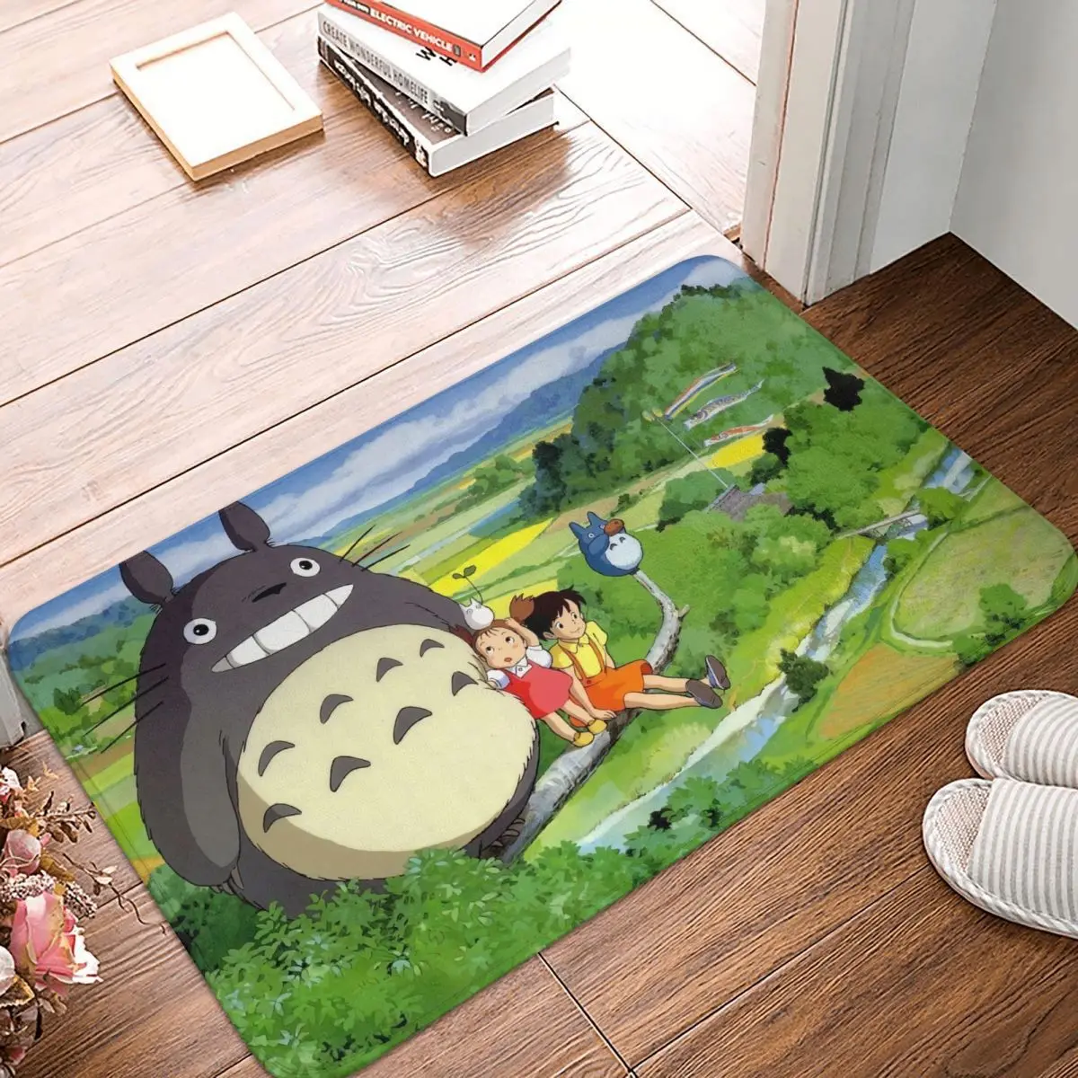

Милый аниме коврик с рисунком Мой сосед Тоторо Миядзаки Хаяо, нескользящий коврик, Придверный коврик, коврик для гостиной и ванной комнаты, декоративный коврик