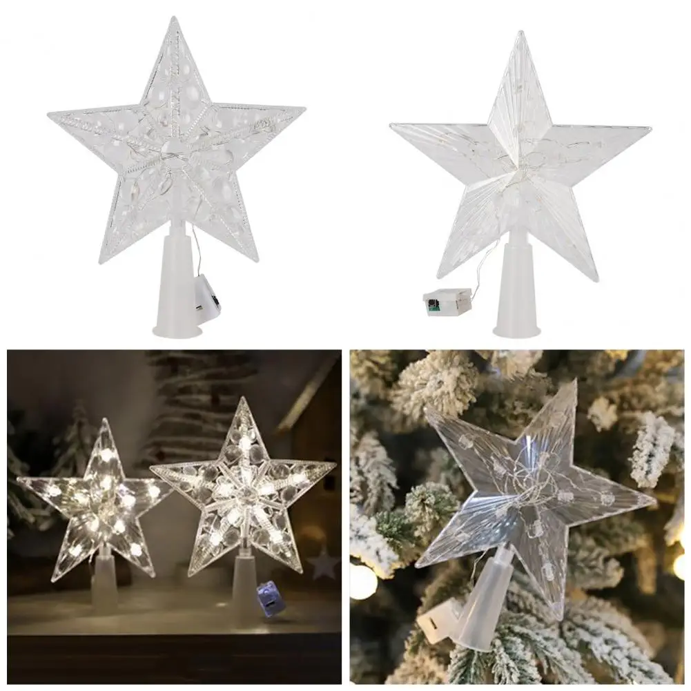 

Christmas Star Light Star Ornament Festive Battery-powered Christmas Tree Topper for Holiday Home Decoration Unique Glow