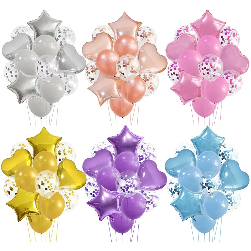 14pcs Gold Silver Rose Gold Balloon Star Heart Foil Balloons Wedding Birthday Party Decoration Baby Shower Festival Decor Globos
14pcs Gold Silver Rose Gold Balloon Star Heart Foil Balloons Wedding Birthday Party Decoration Baby Shower Festival Decor Globos
