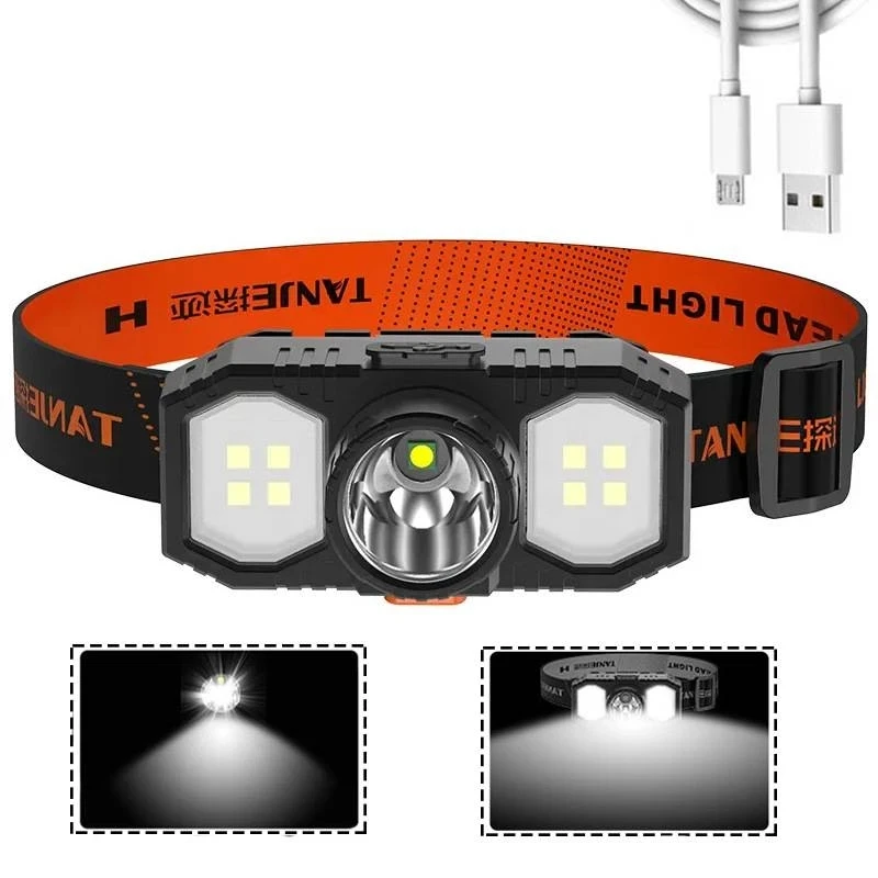 Portable Mini XPE+COB LED Headlamp USB Rechargeable Camping Head Lamp Adjustable Head Torch Fishing Hunting Headlight Torch
Portable Mini XPE+COB LED Headlamp USB Rechargeable Camping Head Lamp Adjustable Head Torch Fishing Hunting Headlight Torch