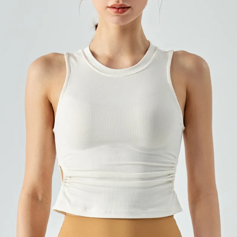 Side waist hollow out Yoga vest for women running in summer, wearing tight sports underwear and fitness clothes top
Side waist hollow out Yoga vest for women running in summer, wearing tight sports underwear and fitness clothes top
