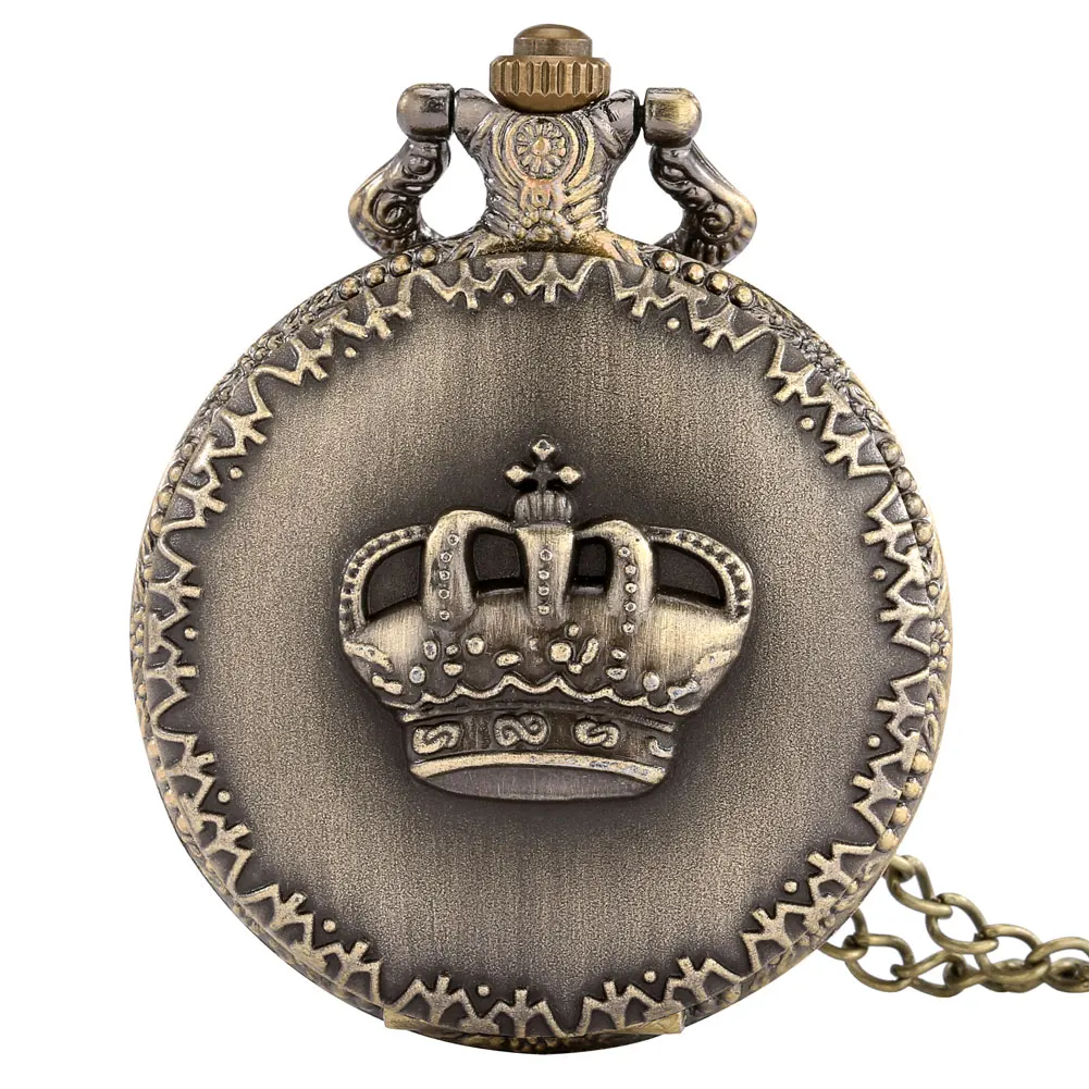 Classic Bronze Men Quartz Pendant Large Pocket Watch Stereoscopic Crown with Slim Chain Personalized Watches Souvenir Collection
Classic Bronze Men Quartz Pendant Large Pocket Watch Stereoscopic Crown with Slim Chain Personalized Watches Souvenir Collection