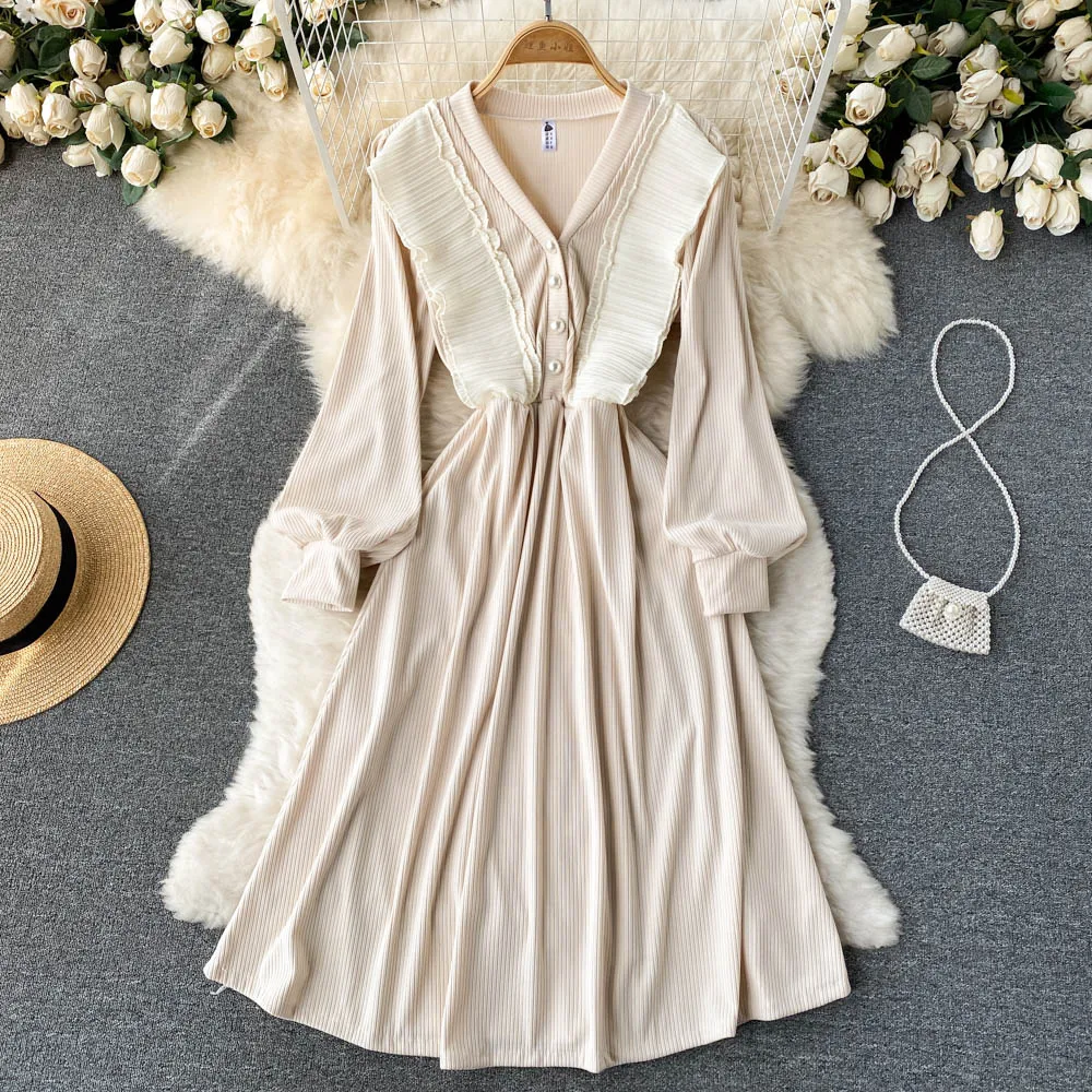 Womens Ladies Knitted Sweater Dress For Girl Woman Fashion Spring V-Neck A-Line Swing Slim Casual Party Cocktail Dresses Clothes
Womens Ladies Knitted Sweater Dress For Girl Woman Fashion Spring V-Neck A-Line Swing Slim Casual Party Cocktail Dresses Clothes