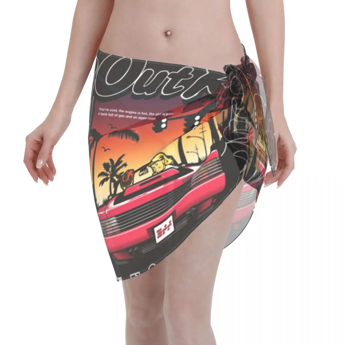Sexy Women Out Run 80s Retro Arcade Game Polyester Pareo Swimwear Cover Ups Beach Bikini Wrap Beach Short Skirts
Sexy Women Out Run 80s Retro Arcade Game Polyester Pareo Swimwear Cover Ups Beach Bikini Wrap Beach Short Skirts
