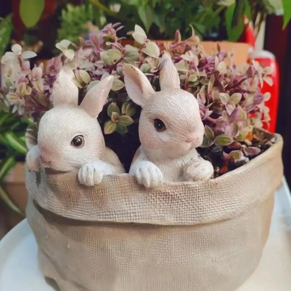 Flower Pot Rabbit Potted Ornament Delicate Succulent Pot Cute Animal Decorative Resin Lovely Ornament Plant Pot For Balcony
Flower Pot Rabbit Potted Ornament Delicate Succulent Pot Cute Animal Decorative Resin Lovely Ornament Plant Pot For Balcony