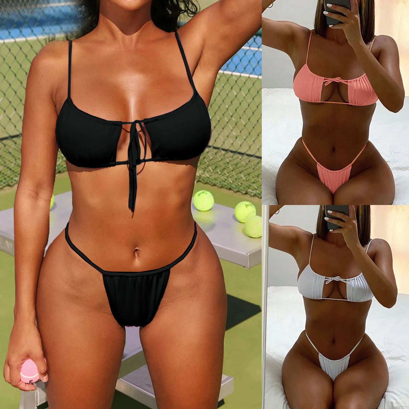 Women Bandeau Bandage Bikini Set Push-Up Brazilian Swimwear Beachwear Swimsuit High Waist Swimsuit Female Transparent Strap
Women Bandeau Bandage Bikini Set Push-Up Brazilian Swimwear Beachwear Swimsuit High Waist Swimsuit Female Transparent Strap