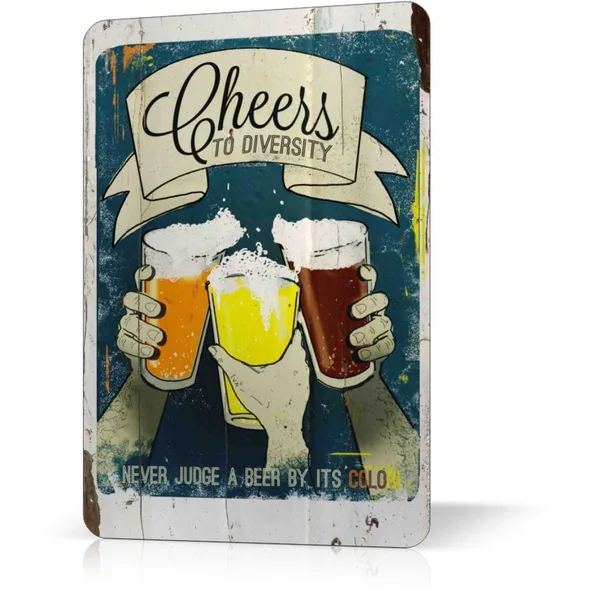 Cartel de lata de Metal Color cerveza Cheers Retro Vintage oxidado decoración Pared de Bar o casa
Cartel de lata de Metal Color cerveza Cheers Retro Vintage oxidado decoración Pared de Bar o casa