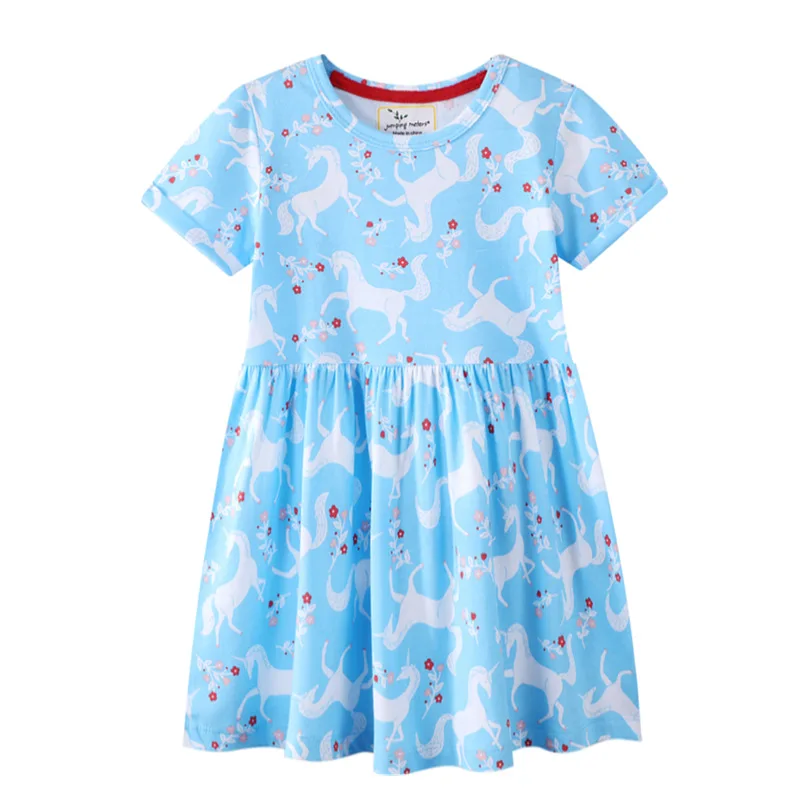 Kids Girls Short Sleeves Round Neck Animals Cartoon Unicorn Flowers Printed A-line Pleated Blue Dress
Kids Girls Short Sleeves Round Neck Animals Cartoon Unicorn Flowers Printed A-line Pleated Blue Dress