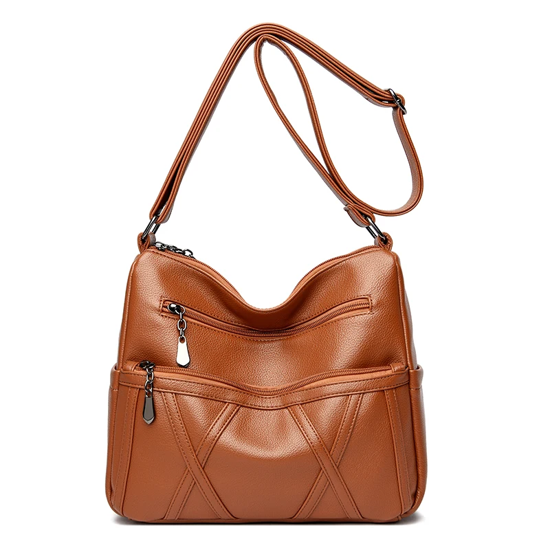Women Soft Leather Luxury Handbags Purses Female Bags Many Pockets Designer Shoulder Crossbody Bag Fashion Sac for Ladies
Women Soft Leather Luxury Handbags Purses Female Bags Many Pockets Designer Shoulder Crossbody Bag Fashion Sac for Ladies