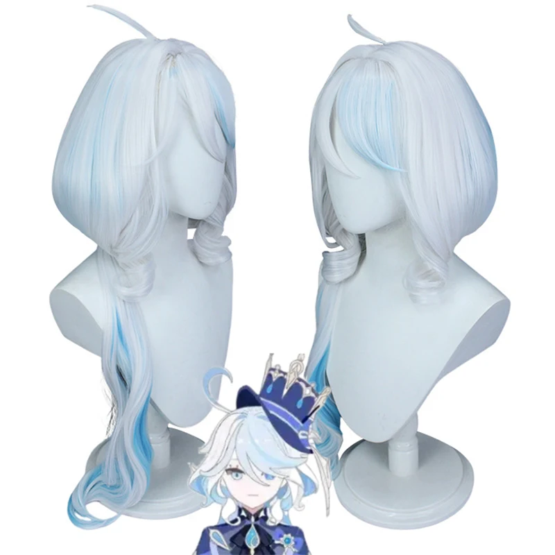 Genshin Impact Focalors Cosplay Wig Blue White Curly Hairstyle Heat Resistant Synthetic Wigs Halloween Role Play Party Wig Props
Genshin Impact Focalors Cosplay Wig Blue White Curly Hairstyle Heat Resistant Synthetic Wigs Halloween Role Play Party Wig Props