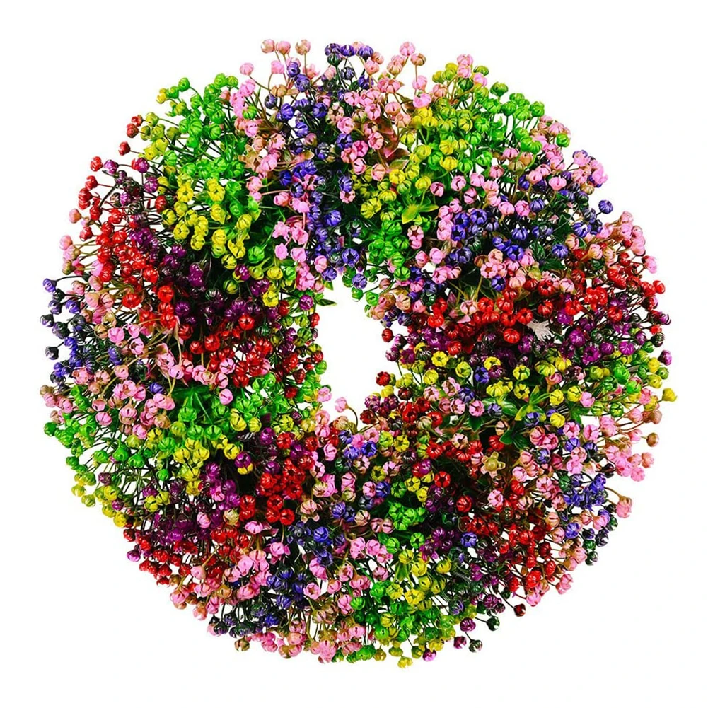 Color Artificial Wreath Hanging Decor Spring/Summer Front Door Wreath Simulation Flower Wreath Decoration Windows Decoration
Color Artificial Wreath Hanging Decor Spring/Summer Front Door Wreath Simulation Flower Wreath Decoration Windows Decoration