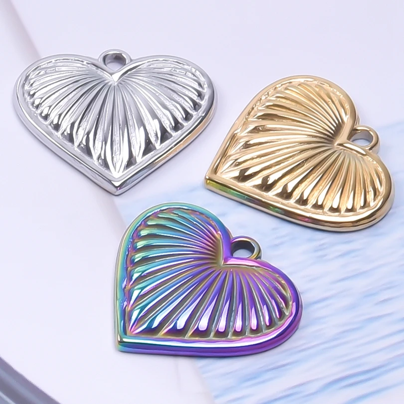10PCS Stainless Steel Charms Fringe Heart Aust-proof Pendant Jewelry Making Necklace Women Men Supplies Ornament Materials
10PCS Stainless Steel Charms Fringe Heart Aust-proof Pendant Jewelry Making Necklace Women Men Supplies Ornament Materials