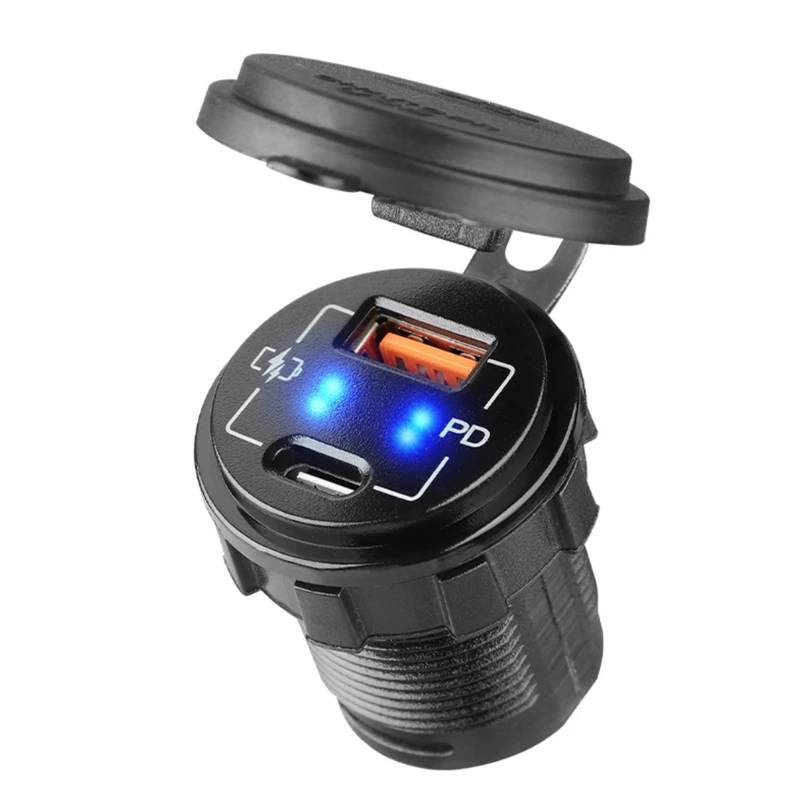 Автомобильное зарядное устройство 12 В с двумя портами USB Type-C и QC3.0 мощностью 18 Вт
Автомобильное зарядное устройство 12 В с двумя портами USB Type-C и QC3.0 мощностью 18 Вт