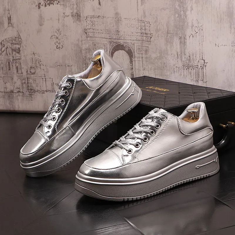 British Mens Casual Comfort Shoes Silver Platform Younger Lace Up Skateboard Sport Trending Leisure Zapatos Flat White ERRFC
British Mens Casual Comfort Shoes Silver Platform Younger Lace Up Skateboard Sport Trending Leisure Zapatos Flat White ERRFC