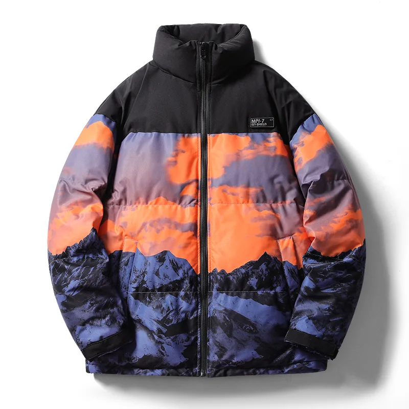Hip Hop Winter Warm Puffy Parkas Printed Thermal Puffer Cotton Padded Down Jacket Outerwear For Male Loose Fit
Hip Hop Winter Warm Puffy Parkas Printed Thermal Puffer Cotton Padded Down Jacket Outerwear For Male Loose Fit